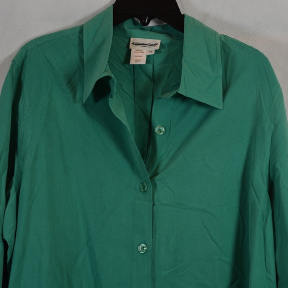 100% Silk 2 pc top/pants SZ 1X & L Coldwater Creek NWOT - Picture 6 of 7